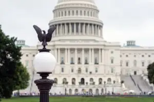 A close up of the capitol building in washington dc